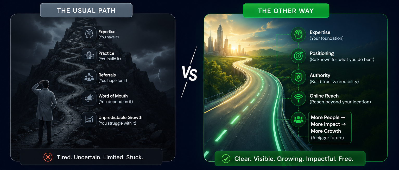 The usual path versus the other way for growing a practice